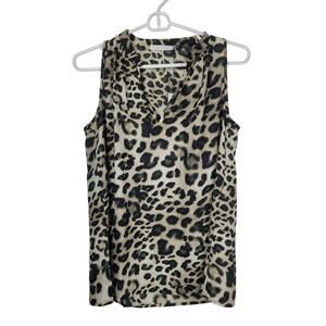 Three Eighty Two Revolve Aerin Split V Tank Bronx Animal Print Women's Sz XS